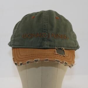 Donald J Pliner Distressed Olive & Tan Baseball Cap Adjustable Adult